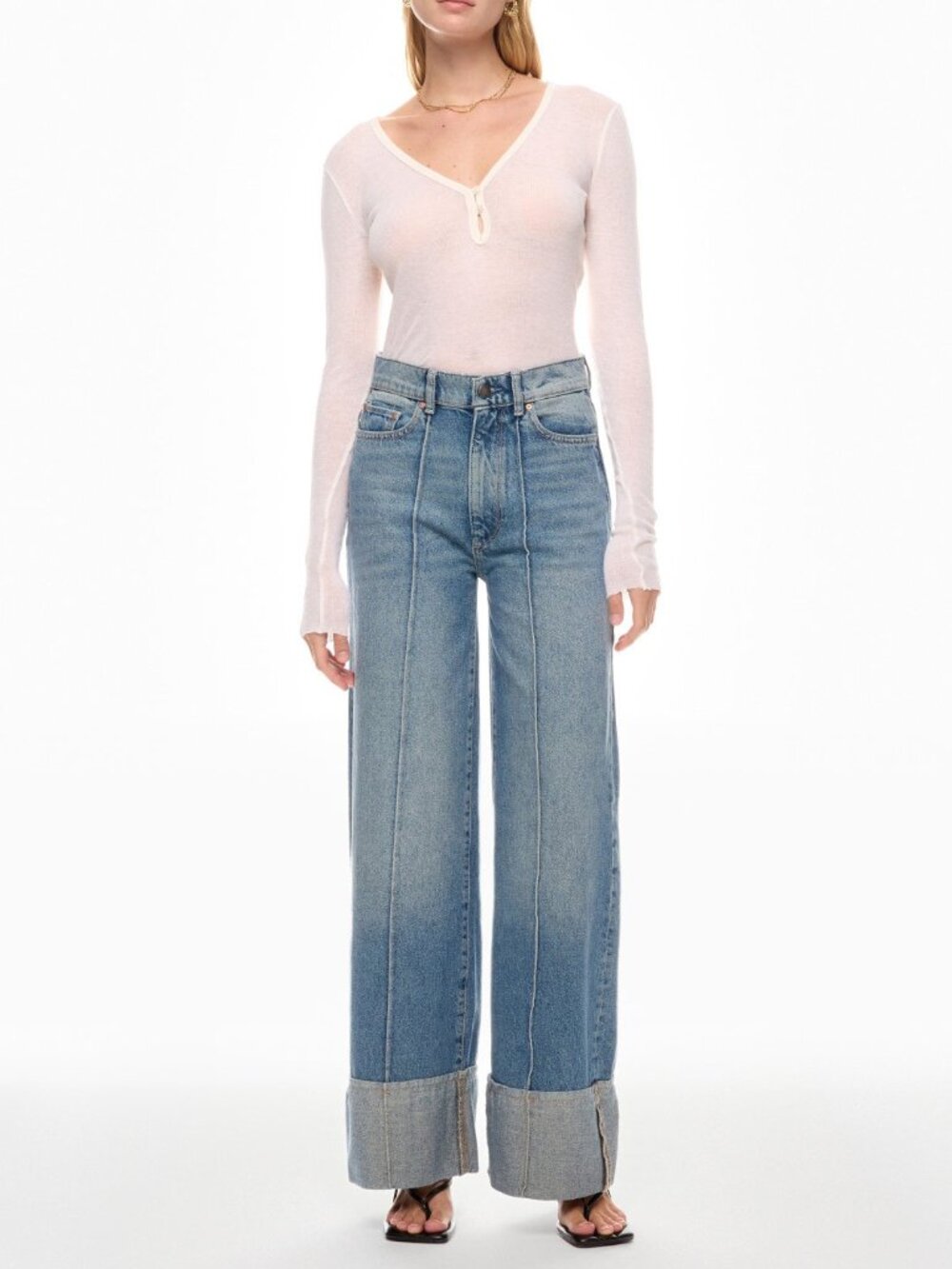 DL1961 Hepburn Wide Leg High Rise Vintage Light Wash Jeans size 26